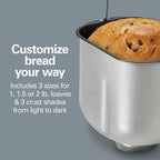 Hamilton Beach 29890 Premium Dough &amp; Bread Maker Machine z automatycznym dozownikiem owoców i orzechów, pojemność bochenka 2 funty, 21 programowalnych ustawień, obejmuje bezglutenowe + keto, stal nierdzewna