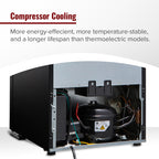 Wine Enthusiast 24-Bottle Compressor Wine Cooler with Upright Bottle Storage - Freestanding Wine Refrigerator with Digital Touchscreen and LED Temperature Display