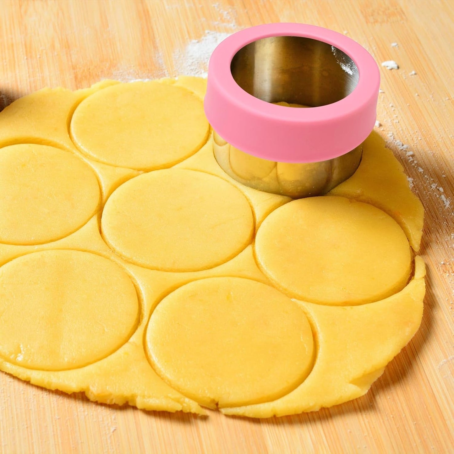 ALLTOP Round Cookie Cutter Set – 4 Different Sizes of Stainless Steel Biscuit Cutters for Baking, Donut, English Muffin, and More