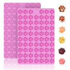 2 PCS Mini Silicone Molds, 106 Cavity Dog Bone + 69 Cavity Paw Mold for Baking Biscuits, Cookies, Candy, Chocolate, Jelly Pet Dog Treats