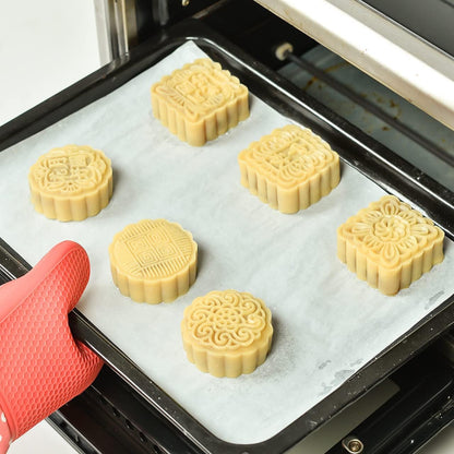 Chinese Traditional Mid-Autumn Mooncake Mold，Biscuit Stamping Machine，18 pcs 100g/125g Different Round And Square Flower Pattern For 2 Sets.