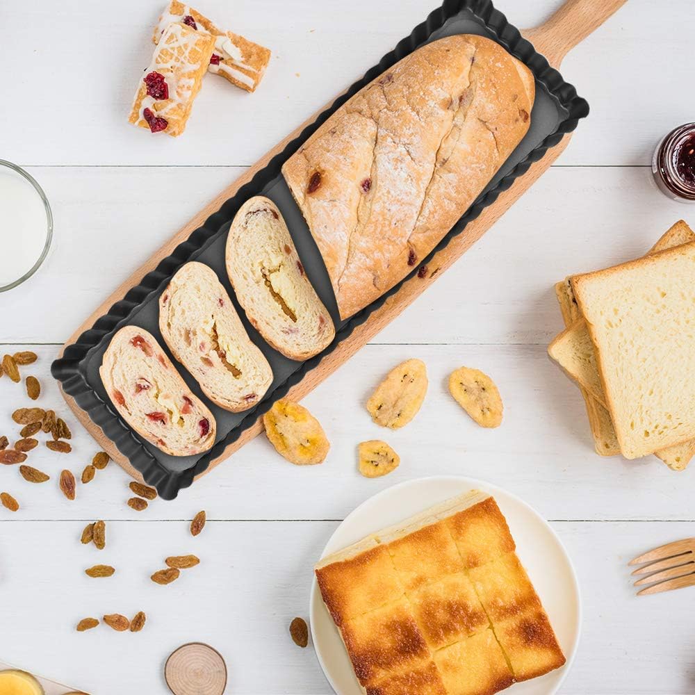 Rectangular Tart Pan 14 Inch Nonstick Quiche Pie Pan with Removable Bottom Tart Pan for Pies, Quiche Bakeware, Cheese Cakes, Desserts