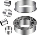 Round Cookie Cutters Set 12 Pieces Bistcuit Cookie Cutters Circle Pastry Cutters Round Donut Ring Molds for Baking for Pastries Doughs Doughnuts