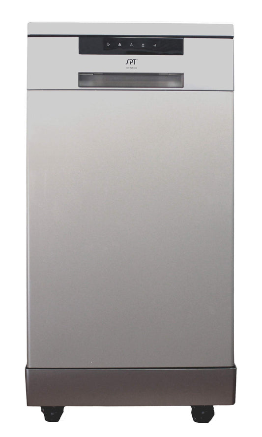 SPT SD-9263SSA 18″ Wide Portable Stainless Steel Dishwasher with ENERGY STAR, 6 Wash Programs, 8 Place Settings and Stainless Steel Tub – Stainless Steel