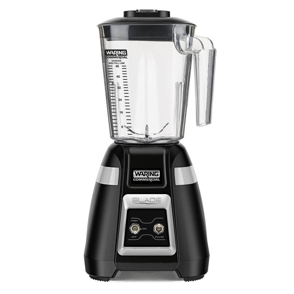Блендер Waring Commercial BB300 Blade 1 HP з тумблерним керуванням та функцією імпульсного режиму, контейнер для штабелювання з кополіестеру без бісфенолу А об'ємом 48 унцій, 120 В, 5-15-фазна вилка, чорний колір