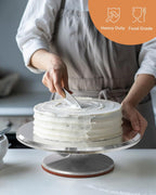 Kootek Aluminium Alloy Revolving Cake Stand 12 Inch Rotating Cake Turntable for Cake, Cupcake Decorating Supplies