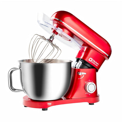 Kitchen in the box Stand Mixer, 900W 8.5QT Kitchen Electric Mixer, 6-Speed Large Capacity Food Mixer for Home Cooks with Egg Whisk, Dough Hook & Flat Beater (Red)