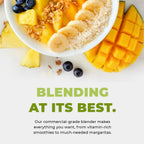 Blender komercyjny Cleanblend z 5-letnią pełną gwarancją - 1800 W, 3 KM, 64 uncje, wydajny, profesjonalny blender stołowy z ostrzami ze stali nierdzewnej