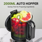 Juicer Machines, AMZCHEF 5.3-Inch Self-Feeding Masticating Juicer Fit Whole Fruits & Vegetables, Cold Press Electric Juicer Machines with High Juice Yield, Easy Cleaning, 250W-Grey