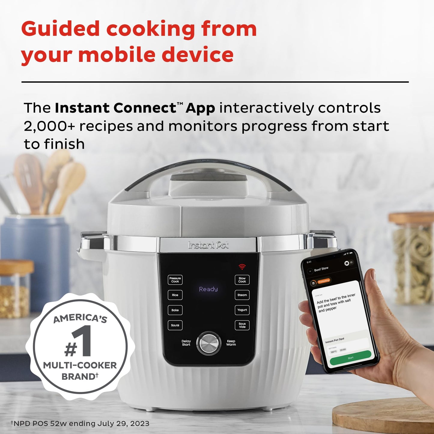 Instant Pot PRO Max Wi-Fi Smart 10-in-1 Pressure Cooker, Slow Cooker, Saute, Steamer, Warmer, Rice Cooker, Yogurt Maker, Sous Vide, Baker, NutriBoost, Includes App with 2000+ Recipes, 6 Quart