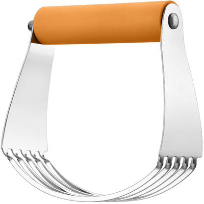 Spring Chef Dough Blender, Top Professional Pastry Cutter with Heavy Duty Stainless Steel Blades, Medium Size, Black