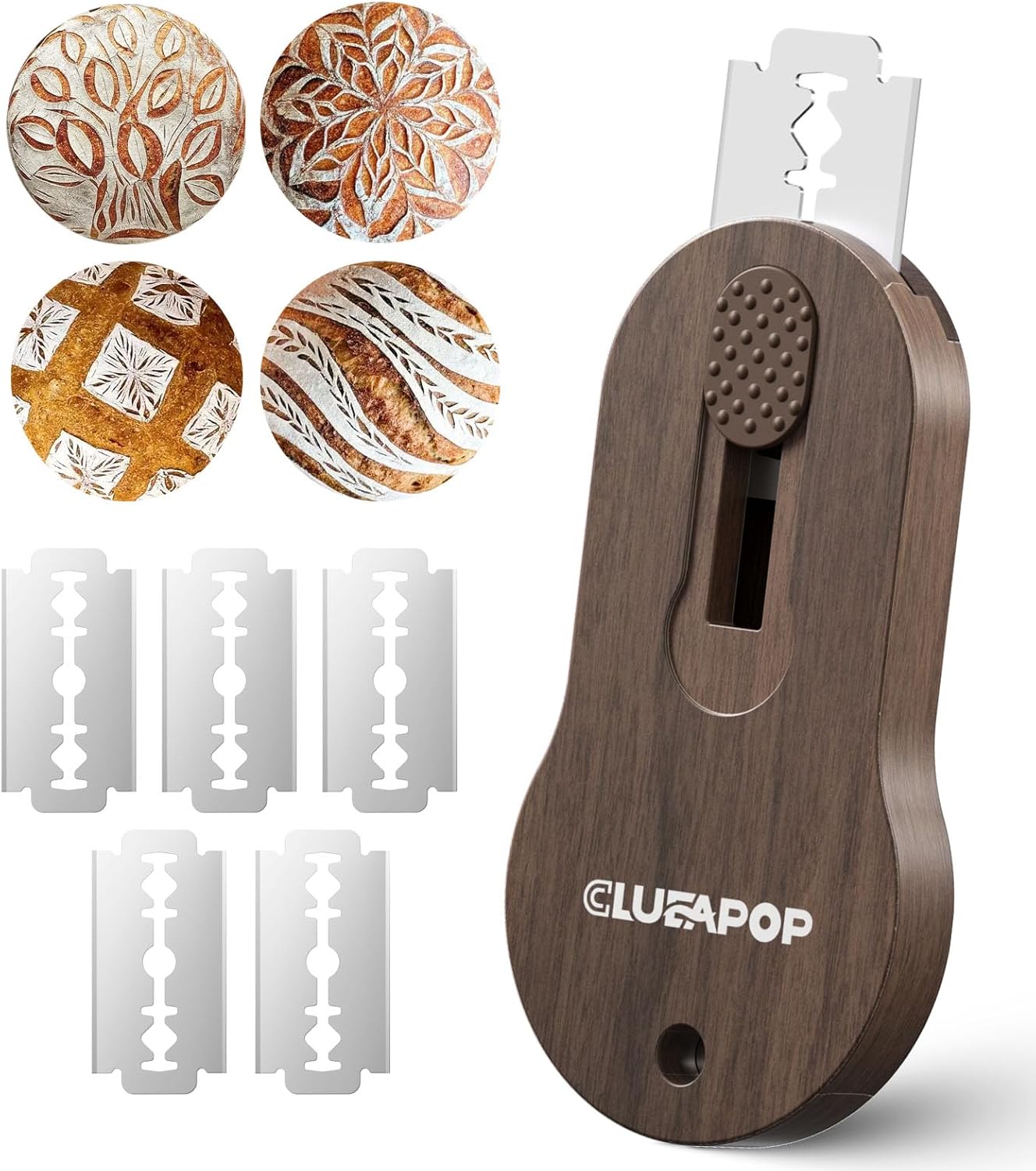 Bread Lame | Sourdough Scoring Tool | Bread Scoring Tool | Lame Bread Tool | Sourdough Tools Includes 5 Bread Razor Blades, Extractable & Magnetic Scoring Knife for Bread Baking