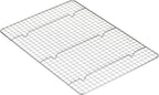 Amazon Basics Ceramic Nonstick Baking Sheets & Cooling Rack Set, Non-Toxic, Half Sheet Size, 2-Pack, Gray