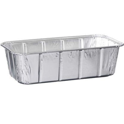 PLASTICPRO [1 Lb 10 Pack Disposable Loaf Pans Aluminum Tin Foil Meal Prep Bakeware - Cookware Perfect for Baking Cakes, Bread, Meatloaf, Lasagna 1 Pound 6'' X 3.75'' X 2''