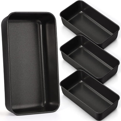 LIANYU 8 Pack 9x5 Loaf Pans for Bread Baking, Stainless Steel Baking Bread Pans, Small Loaf Tins for Homemade Brownies and Pound Cakes, Dishwasher Safe