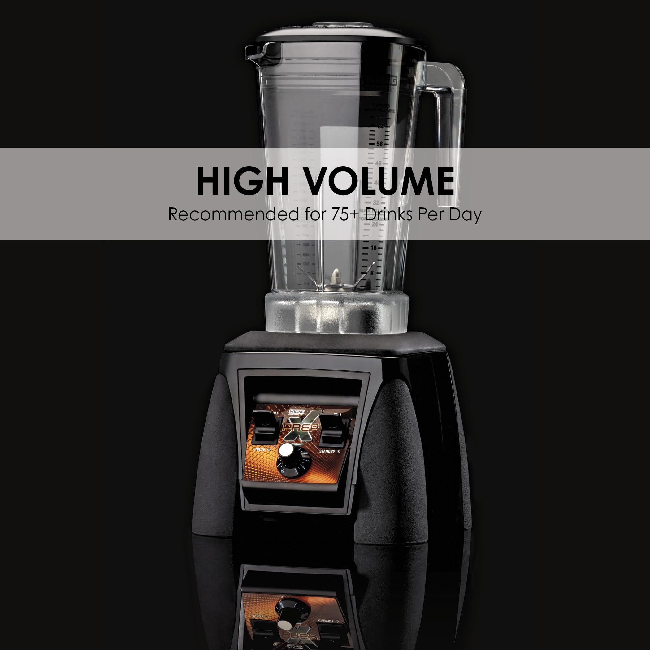 Waring Commercial MX1200XTX 3.5 HP Blender with Variable Speed Dial Controls and a 64 oz. BPA Free Copolyester Container, 120V, 5-15 Phase Plug