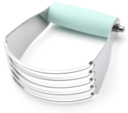 Spring Chef Dough Blender, Top Professional Pastry Cutter with Heavy Duty Stainless Steel Blades, Medium Size, Black