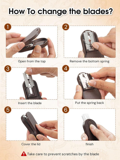 Bread Lame | Sourdough Scoring Tool | Bread Scoring Tool | Lame Bread Tool | Sourdough Tools Includes 5 Bread Razor Blades, Extractable & Magnetic Scoring Knife for Bread Baking