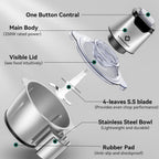 LINKChef Food Chopper, 5 Cup Food Processor Mini Electric, 1.2L 250W Meat Grinder with 4 Bi-Level Blades, Stainless Steel Mincer for Kitchen, Vegetable, Onion, Garlic, Salad, Baby Food, Fruit, Nuts