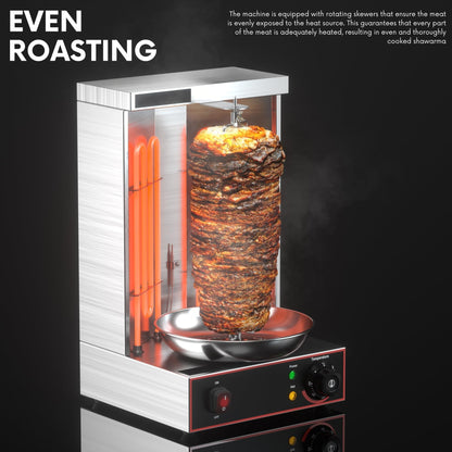 Electric Vertical Broiler, Shawarma Machine Kebab Grill Gyro Rotisserie Oven