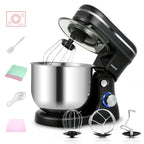 ROSPEC Stand Mixer,6.5-QT 660W 8-Speed Tilt-Head Food Mixer, Kitchen Electric Mixer with Dough Hook, Wire Whip & Beater (Black)