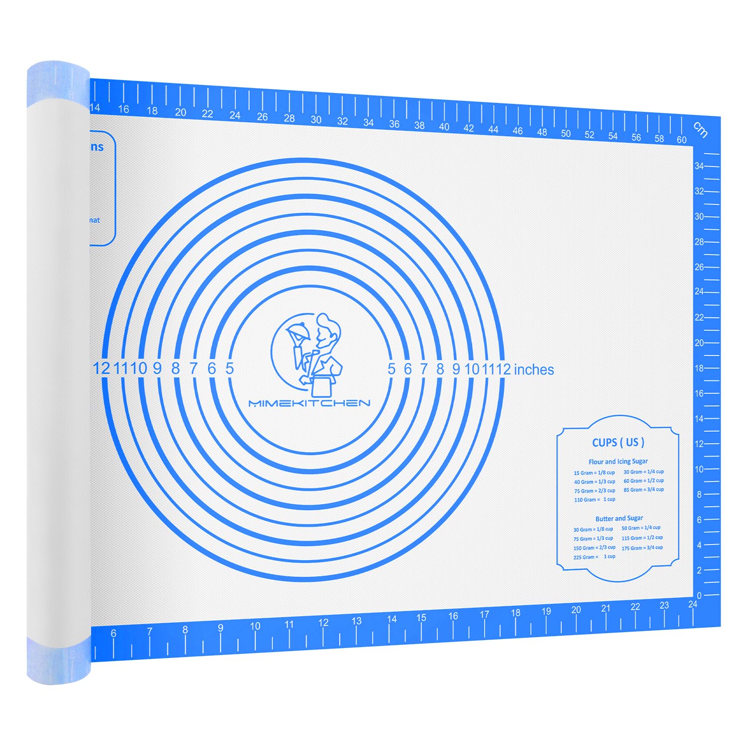 Silicone Baking Mat, Non Stick Pastry Mat Sheet for Dough Rolling, Nonslip Fondant/Pie Crust Mat, Counter Mat Oven Liner Mat for Making Cookies Macarons Bread Baking Supplies Extra Large 26 x 16 Inch