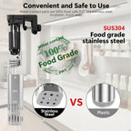 KURSINNA Sous Vide Machine, 1000 W Sous Vide Cooker, 15 dB Ultra-cichy cyrkulator zanurzeniowy z dokładnym cyfrowym timerem temperatury, IPX7 Wodoodporny precyzyjny garnek