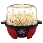 West Bend Stir Crazy Popcorn Machine Elektryczna maszyna do gorącego oleju z dużą pokrywką do miski do serwowania i wygodnym przechowywaniem w stosie, 6 litrów, czerwona