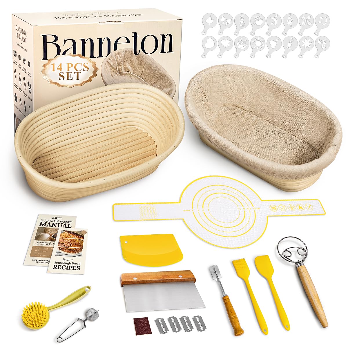 REMEIT Banneton Bread Proofing Basket Sourdough
