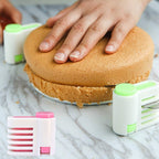 AUEAR, 2 Sets DIY Cake Leveler Slicer Adjustable Bread Cutter 5 Layers for Toast Kitchen Fixator Tool