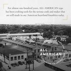 All American 1930: szybkowar/konserwator 10,5 qt (model 910) — ekskluzywny system uszczelniania metal-metal — łatwe otwieranie i zamykanie — nadaje się do kuchenek gazowych, elektrycznych i płaskich — wyprodukowano w USA