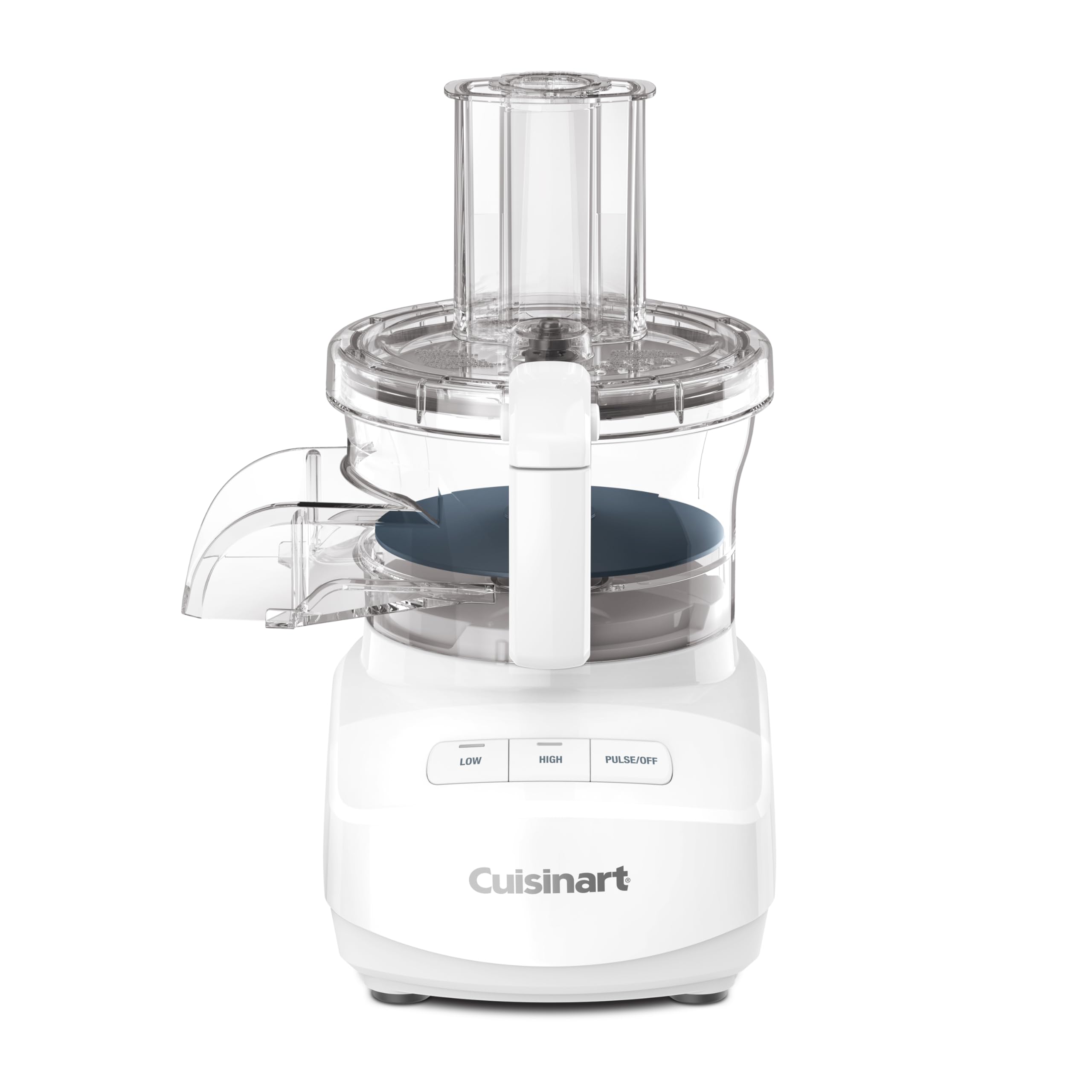 Robot kuchenny Cuisinart 9-Cup z ciągłym podawaniem składników, z tarczą tnącą na drobne i średnie kawałki, uniwersalnym ostrzem, nasadką do ciągłego podawania składników i miejscem do przechowywania w misce (biały)