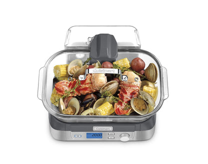 Cuisinart STM-1000 Cook Fresh Digital Glass Steamer, One Size, Stainless Steel