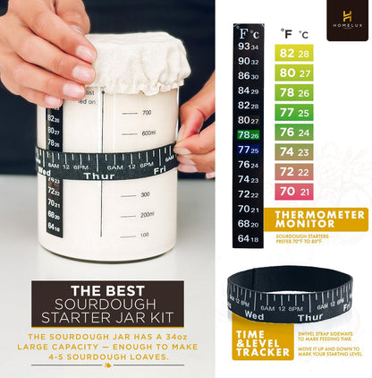 Sourdough Starter Kit, Silicone Banneton Bread Proofing Basket Set, Sourdough Bread Baking Supplies, Bread Making Kit for Sourdough Proofing with Bread Baking Bowl for Artisan Breads (Yellow)