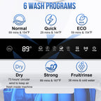 Portable Dishwasher Countertop, IAGREEA No Hookup Needed Mini dishwasher with 5 L Built-in Water Tank & Inlet Hose, 6 Programs, 360° Dual Spray, Extra Dry Function for Apartments/Camping/Dorms/RV