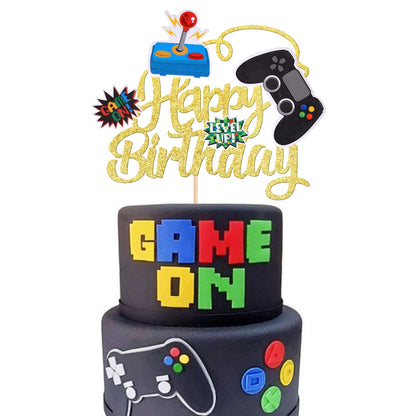 36 PCS Video Game Cupcake Toppers Assembled Game On Controllers Cupcake Picks GamePad Cake Decorations for Game Theme Baby Shower Kids Boys Girls Birthday Anniversary Party Decorations Supplies