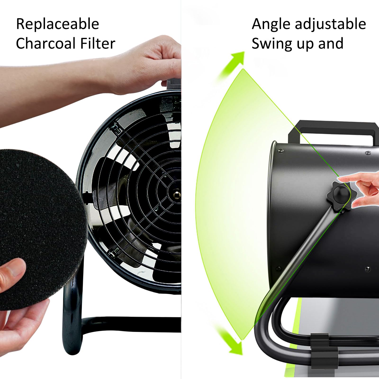 NIXOD Portable Range Hood,Strong Wind Kitchen Exhaust Fan,Desktop Range Hoods With 9 Activated Carbon Filter Replacements,Portable Range Hood For Cooking and Indoor Bbq,Hot Pot,And Rv