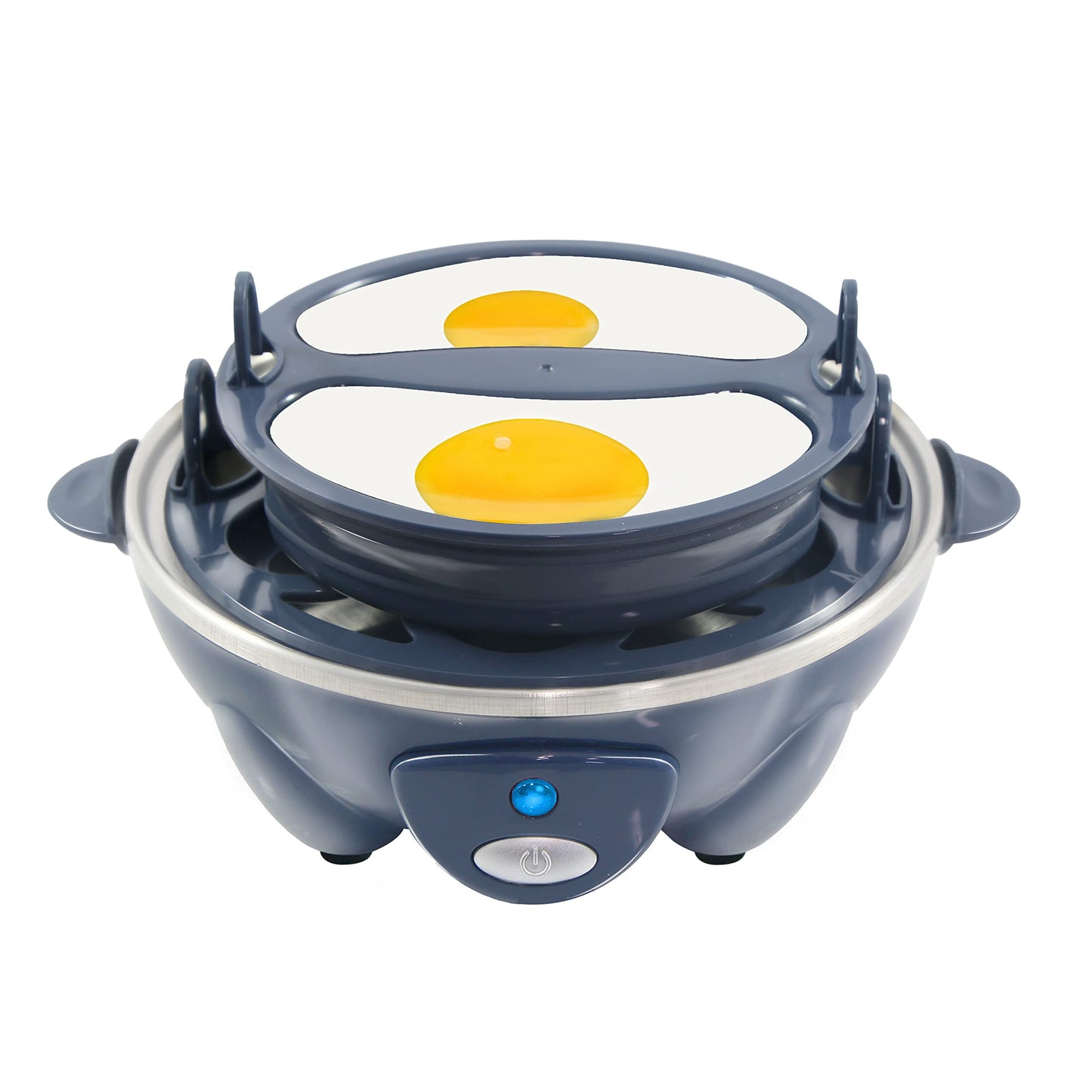 Elite Gourmet Easy Electric 7 Egg Capacity Soft, Medium, Hard-Boiled Cooker Poacher, Scrambled, Omelet Maker with Auto Shut-Off and Buzzer, BPA Free