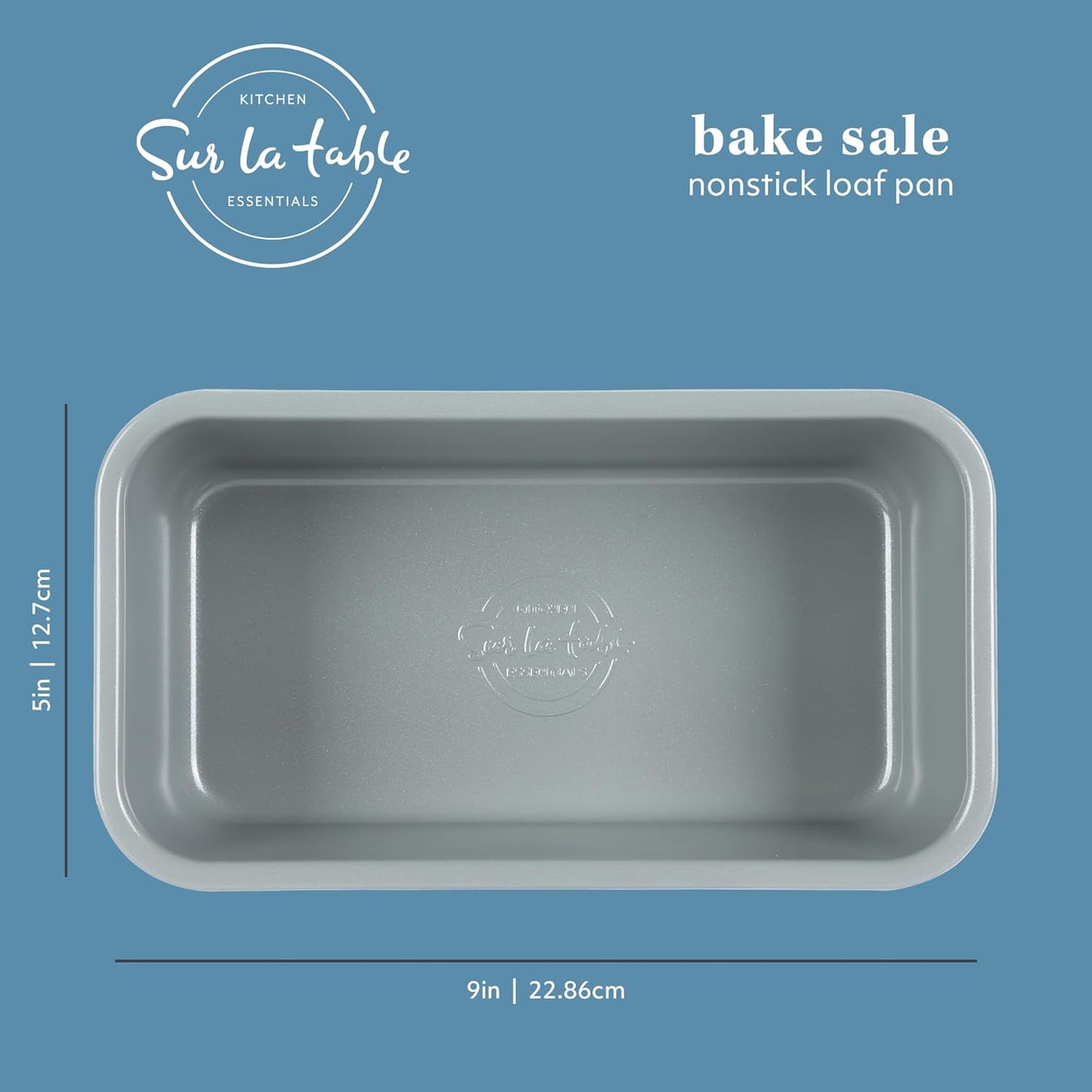 SUR LA TABLE Kitchen Essentials Bake Sale 9 X 5 Inch PFOA, PFAS, PTFE Free Nonstick Loaf Pan - Linen White
