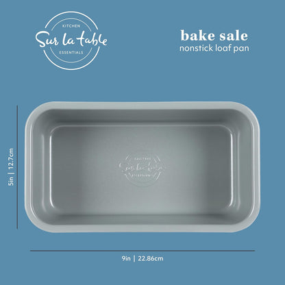 SUR LA TABLE Kitchen Essentials Bake Sale 9 X 5 Inch PFOA, PFAS, PTFE Free Nonstick Loaf Pan - Linen White