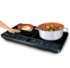 Nuwave PIC Double, Portable, Powerful 1800W with 2 Large 8” Heating Coils, Independent Controls & Mosaic Induction Wok, Precise Temp Controls from 100°F to 575°F in 5°F, Wok Hei
