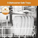 OSTBA Food Dehydrator, Dehydrator for Food and Jerky, Fruits, Herbs, Veggies, Temperature Control Electric Food Dryer Machine, 5 BPA-Free Trays Dishwasher Safe, 240W, Recipe Book Included