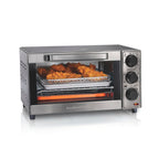 Hamilton Beach Sure-Crisp Toaster Oven Air Fryer Combo, pasuje do pizzy 9”, pojemność 4 kromek, mocny obieg, automatyczne wyłączanie, stal nierdzewna (31403)