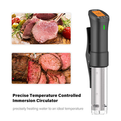 Sous Vide Machine Inkbird Wifi Sous Vide Cooker, 1000W Remote Control Immersion Circulator with APP RecipesTimer Alarm Mobile Notification 3D Water Heating Ultra-Quiet ISV-200W