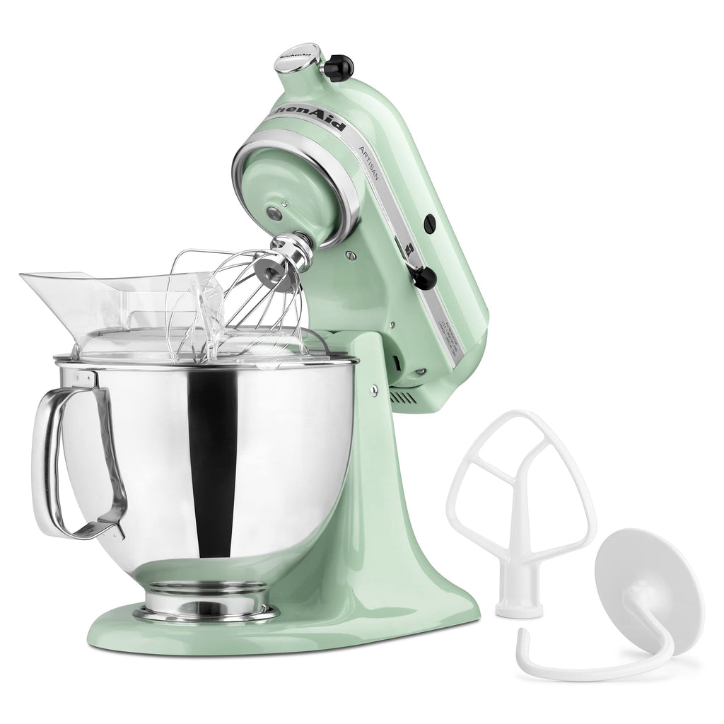 Mikser stojący KitchenAid Artisan Series 5 Quart Tilt Head z osłoną do wylewania KSM150PS, pistacja