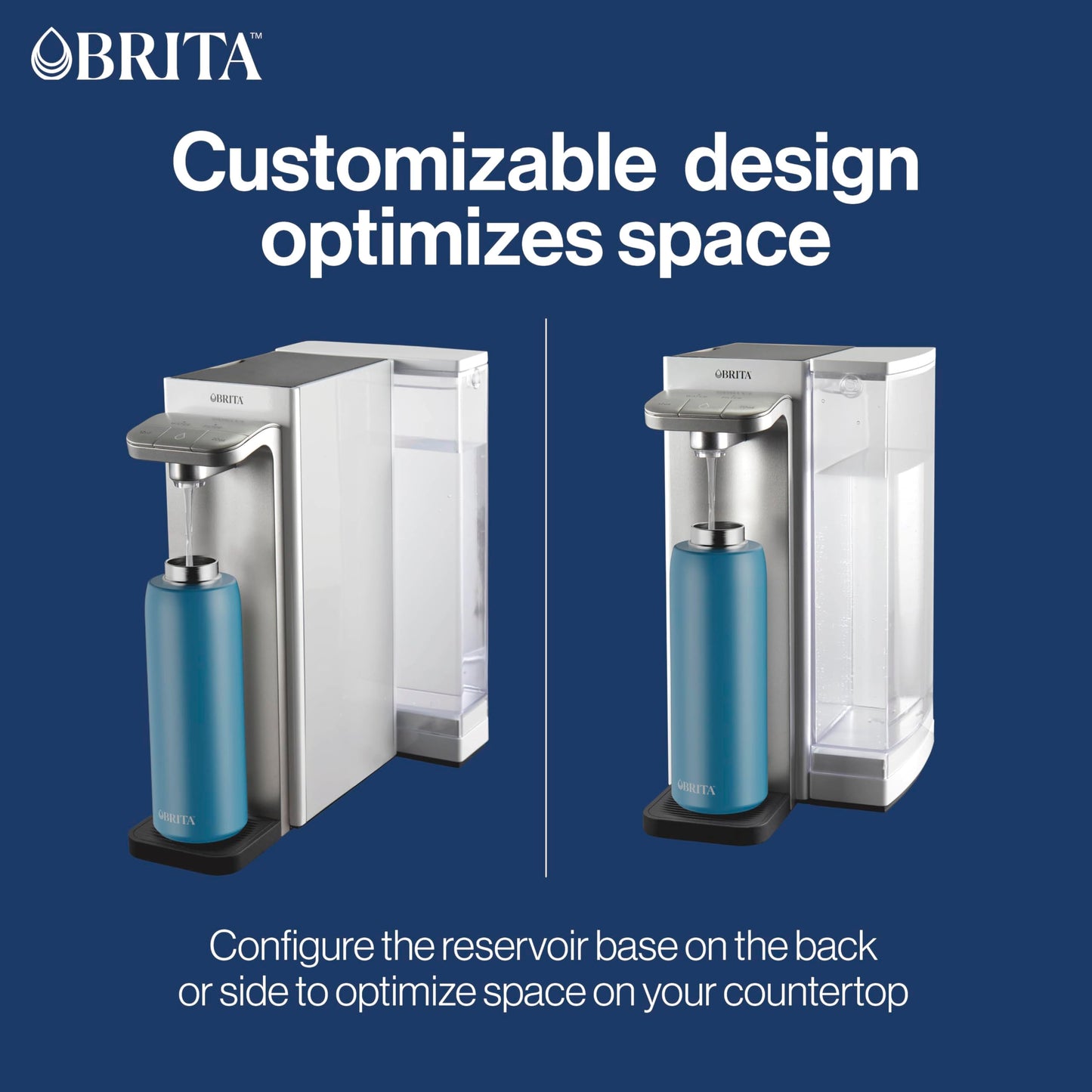 Brita Hub Instant Powerful Countertop Water Filter System, Reduces 70+ Contaminants, 12 Cup Water Reservoir, Includes 6 Month Carbon Block Filter, White, 87340