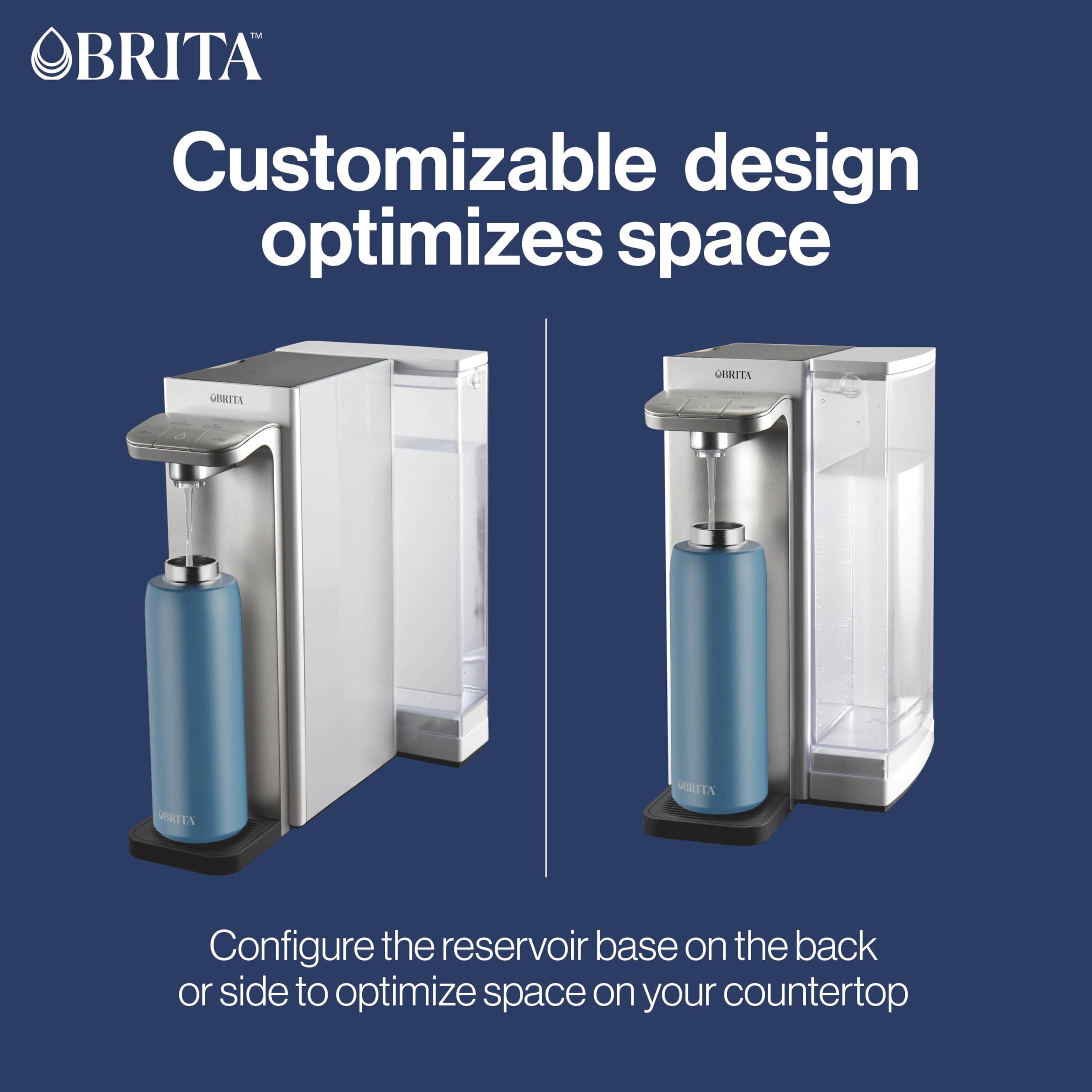Brita Hub Instant Powerful Countertop Water Filter System, Reduces 70+ Contaminants, 12 Cup Water Reservoir, Includes 6 Month Carbon Block Filter, White, 87340