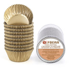 Gifbera White Metallic Foil Cupcake Liners Standard Size Baking Cups, 200-Count