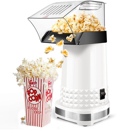 Popcorn Machine, 4.5 Quarts On/Off Switch, High Popping Rate & 2 Min Fast Popping Air Popper Popcorn Maker, 1200w, No Oil, BPA-Free, ETL Certified Popcorn Maker Machine, Popcorn Poppers for Home