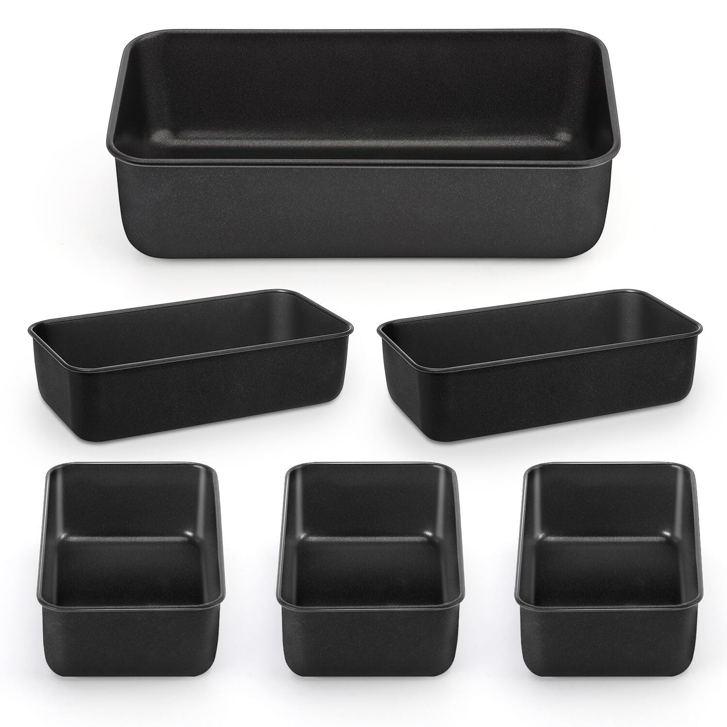 LIANYU 8 Pack 9x5 Loaf Pans for Bread Baking, Stainless Steel Baking Bread Pans, Small Loaf Tins for Homemade Brownies and Pound Cakes, Dishwasher Safe